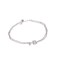 Bracelet Crivelli Woman Lettere in White Gold Diamante 0.10 Ct 234-3614-BR LETTERA B - 234-3614-BR LETTERA B